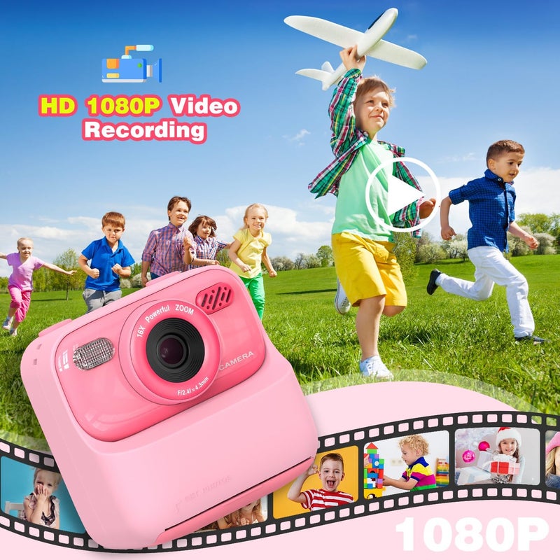 masterbee Kid Camera Instant Print Photo, Birthday Gifts for Girls and Boys, Kids Digital Camera Toys, 1080P HD Video, 3 4 5 6 7 8 9 10 11 12 Year Old Boy Gifts/Girl Gifts - Image 4